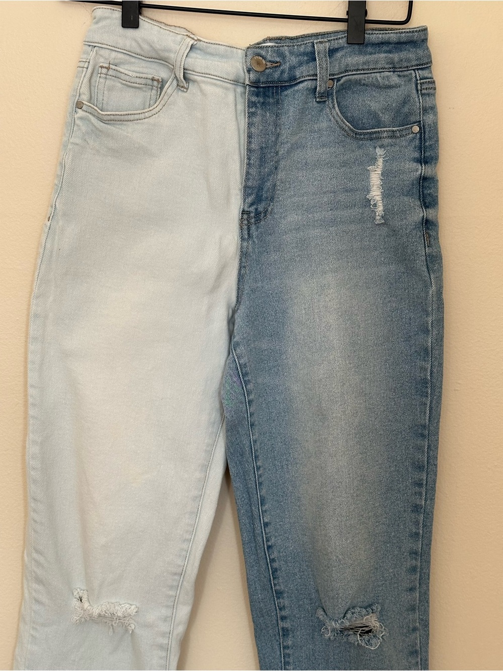 RSQ Two-Tone Light & Medium Blue Denim Jeans Size 27